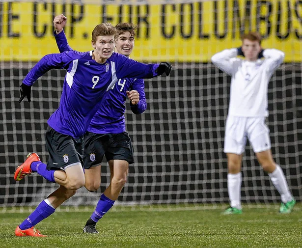 Ryan Cannon after scoring the game-winning goal