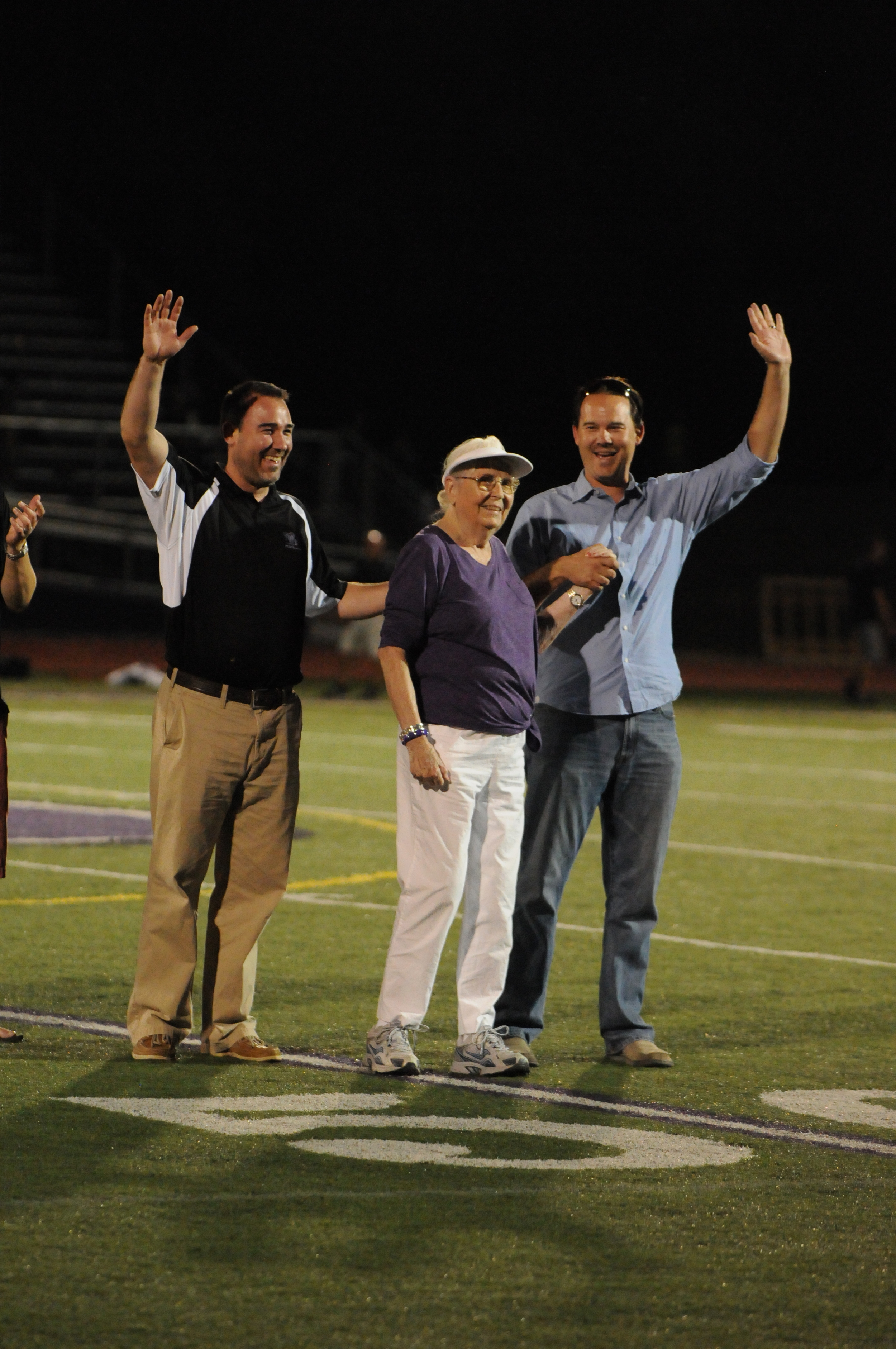 Representing Forest "Treeze" Sharrock, his wife Bettie and grandsons Travis (left) and Marcus Marter (right)