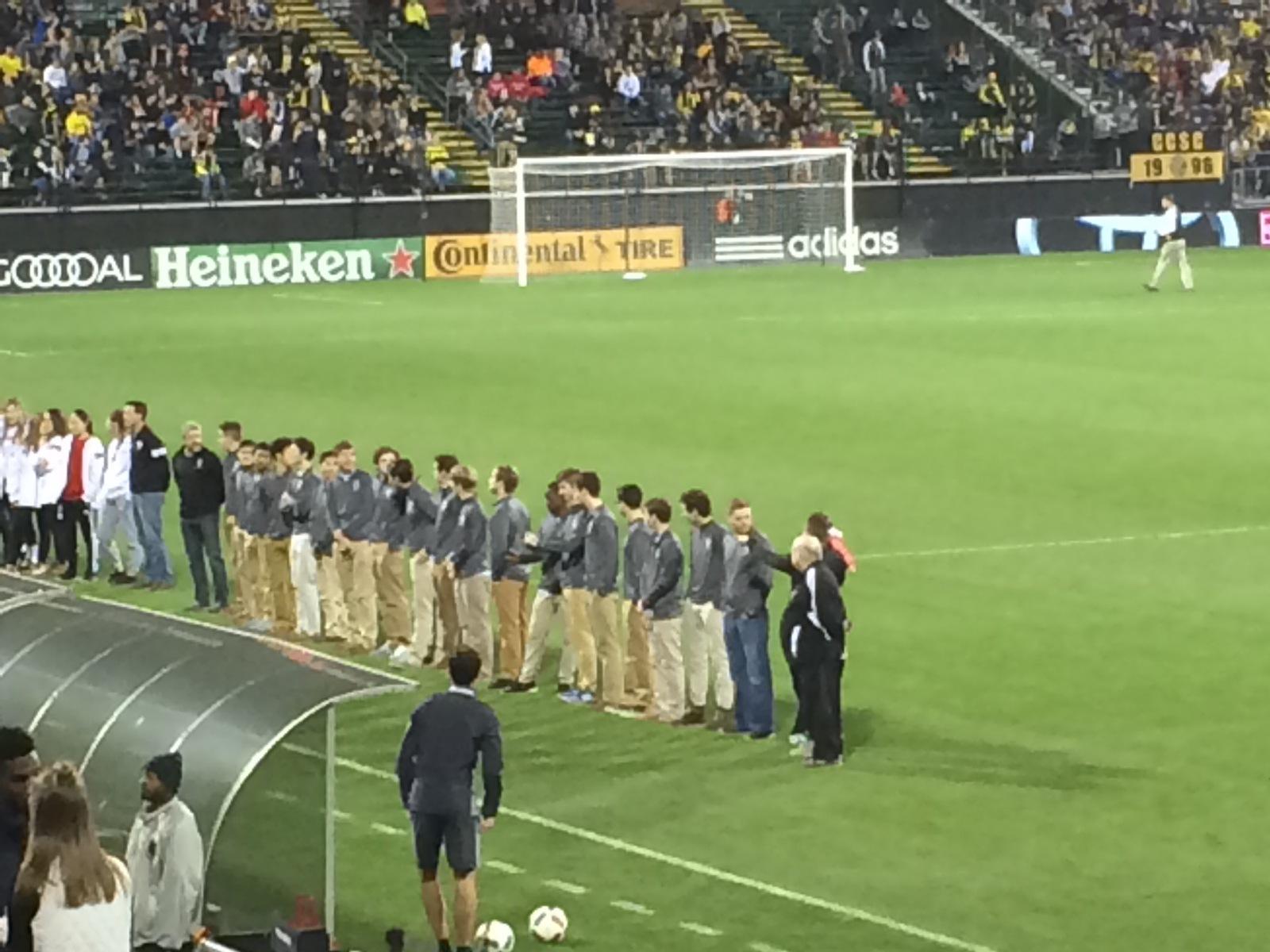 Recognition at the Columbus Crew Opener