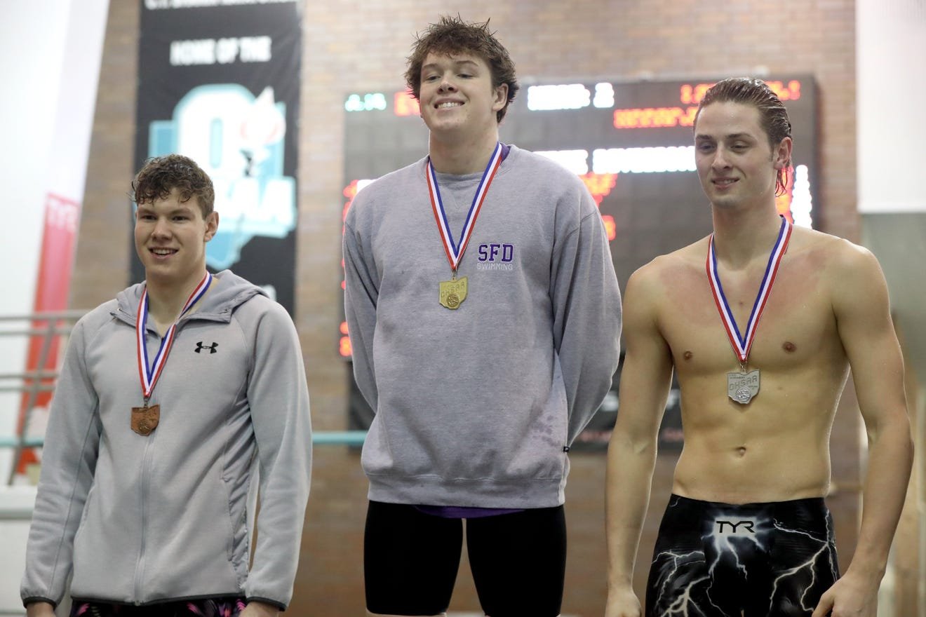 Brady McInerney on the podium at the Division II State Championships in Canton