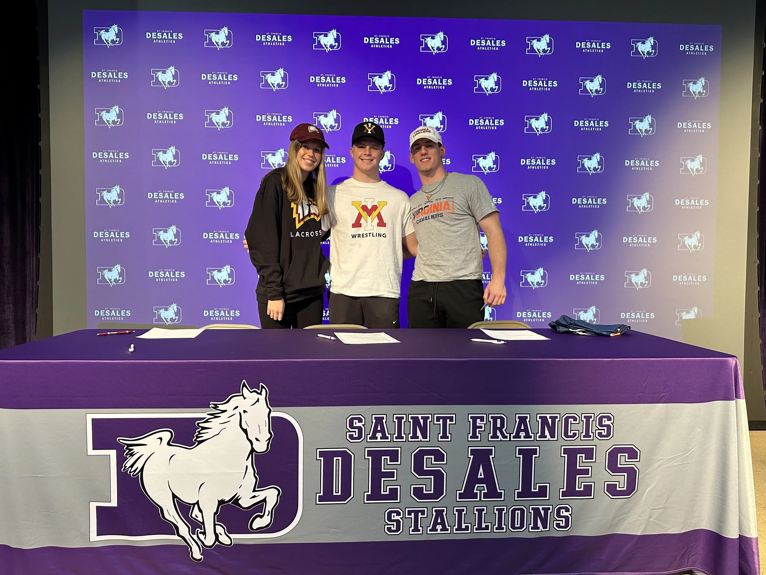  Tiffany Kelley (Lacrosse - Winthrop University), Andrew Barford (Wrestling - Virginia Military Institute), Lincoln Shulaw (Wrestling - University of Virginia) 