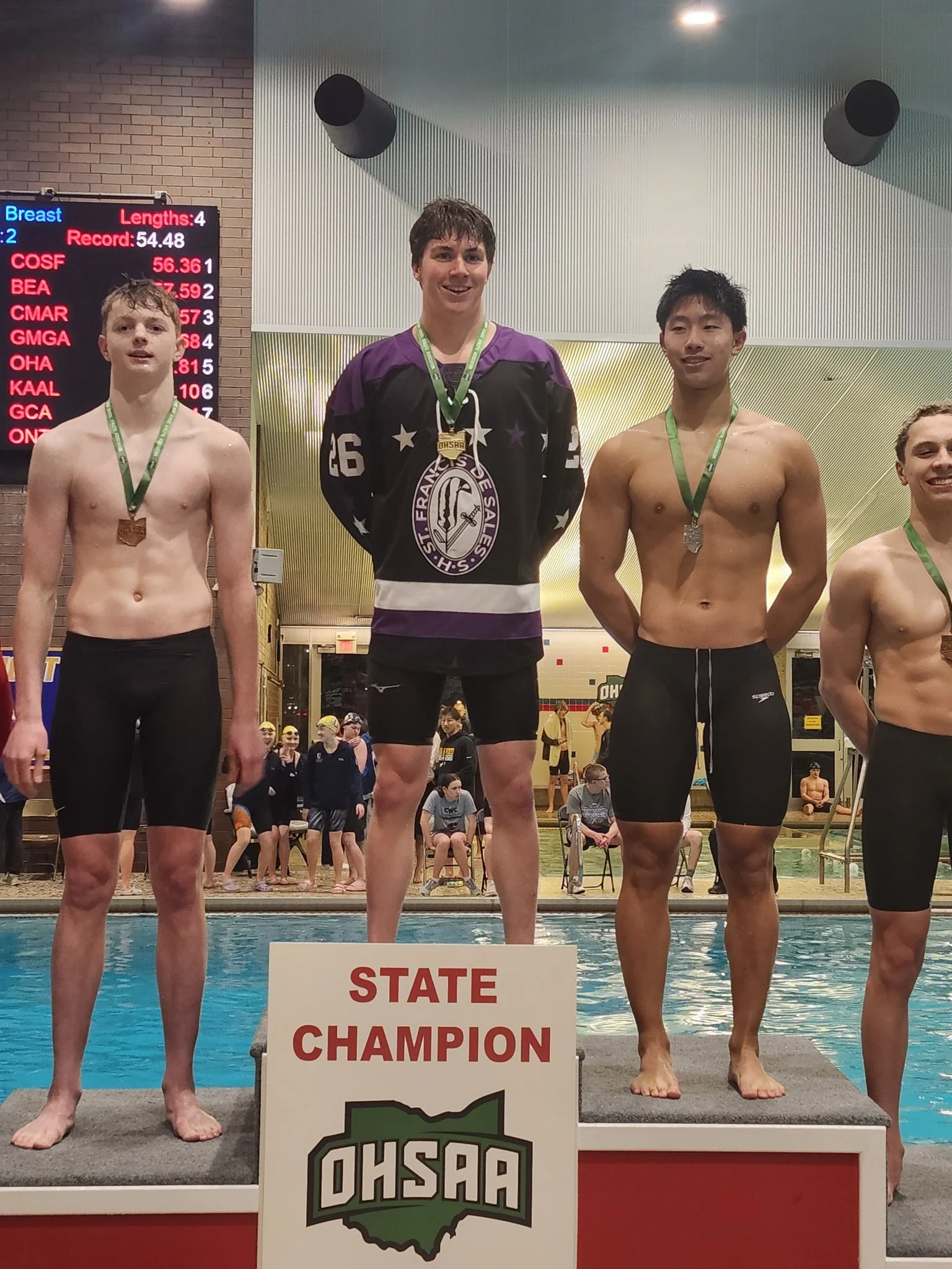  LUKE DEFRANCISCO '26 DIVISION II 100M BREASTSTROKE STATE CHAMPION!
