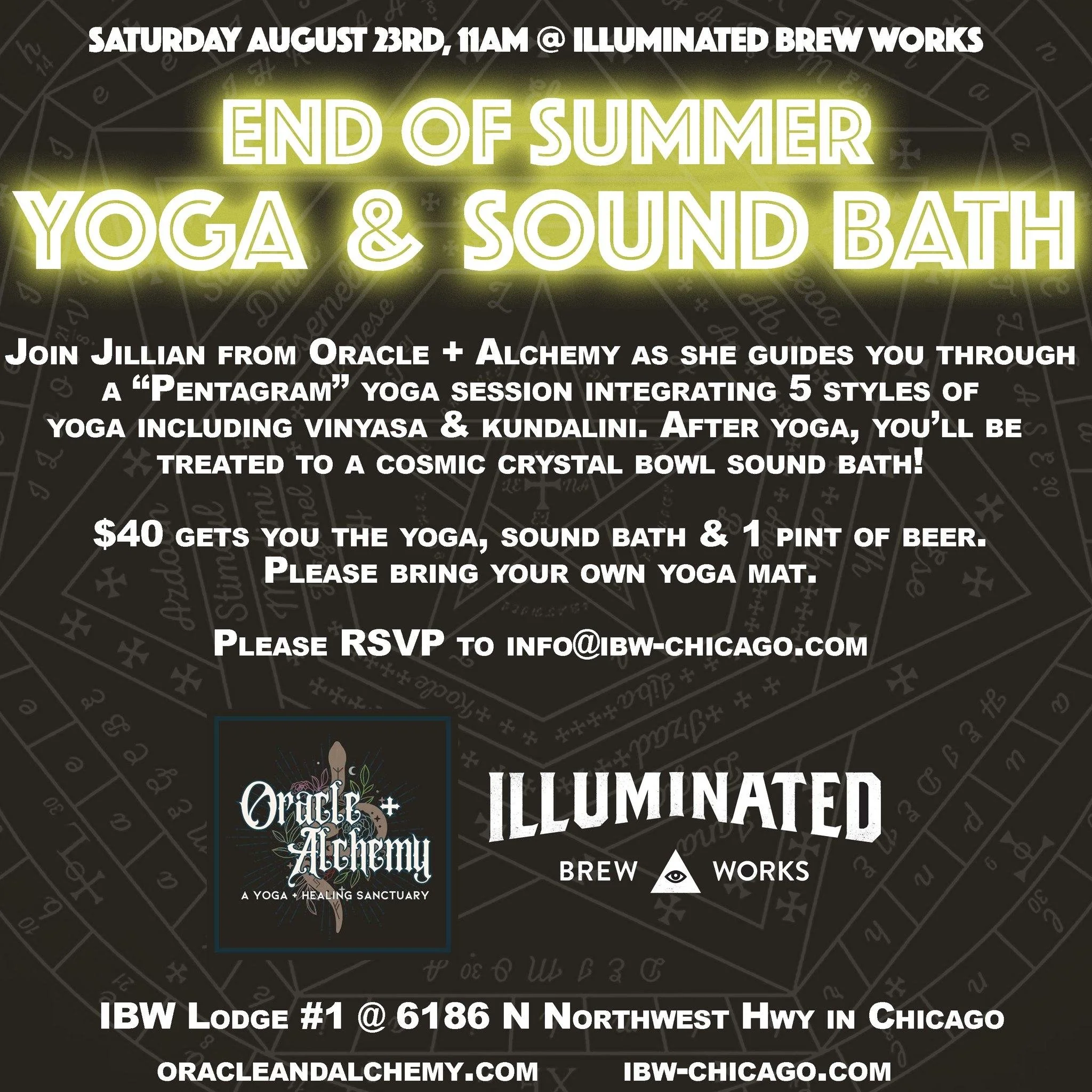 PLEASE REMEMBER tomorrow morning at 11am we've got Yoga & a Sound Bath with Jillian from @oracleandalchemychicago .
If you'd be so kind as to rsvp info@ibw-chicago.com and let me know you're coming we'll make sure to secure you a space.
And th