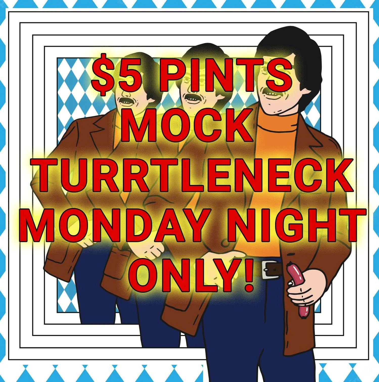 We've got a new cooler installed and pouring beer like a champ, come check it out.
$5 pints of Mock-Turtleneck all night!!!
If enough people show up and are interested, Matty will buy a Dino's pizza for the game. Your future is in your sweaty hands