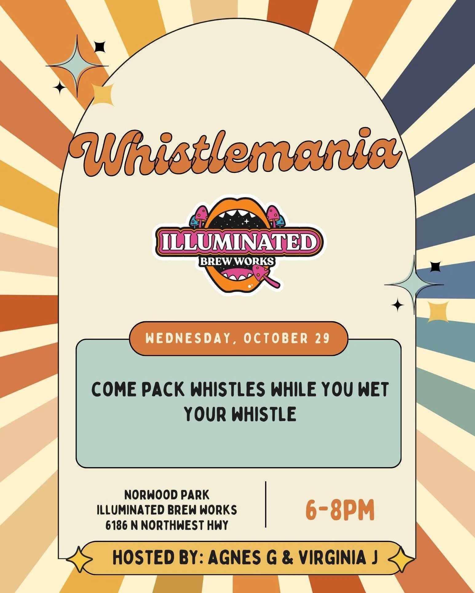 Wednesday October 29th from 6-8pm come join your friends and neighbors to pack whistle bags to help protect your friends and neighbors!
A couple lovely Moms from here in Norwood Park are coordinating this event and providing whistles, the whistle pr