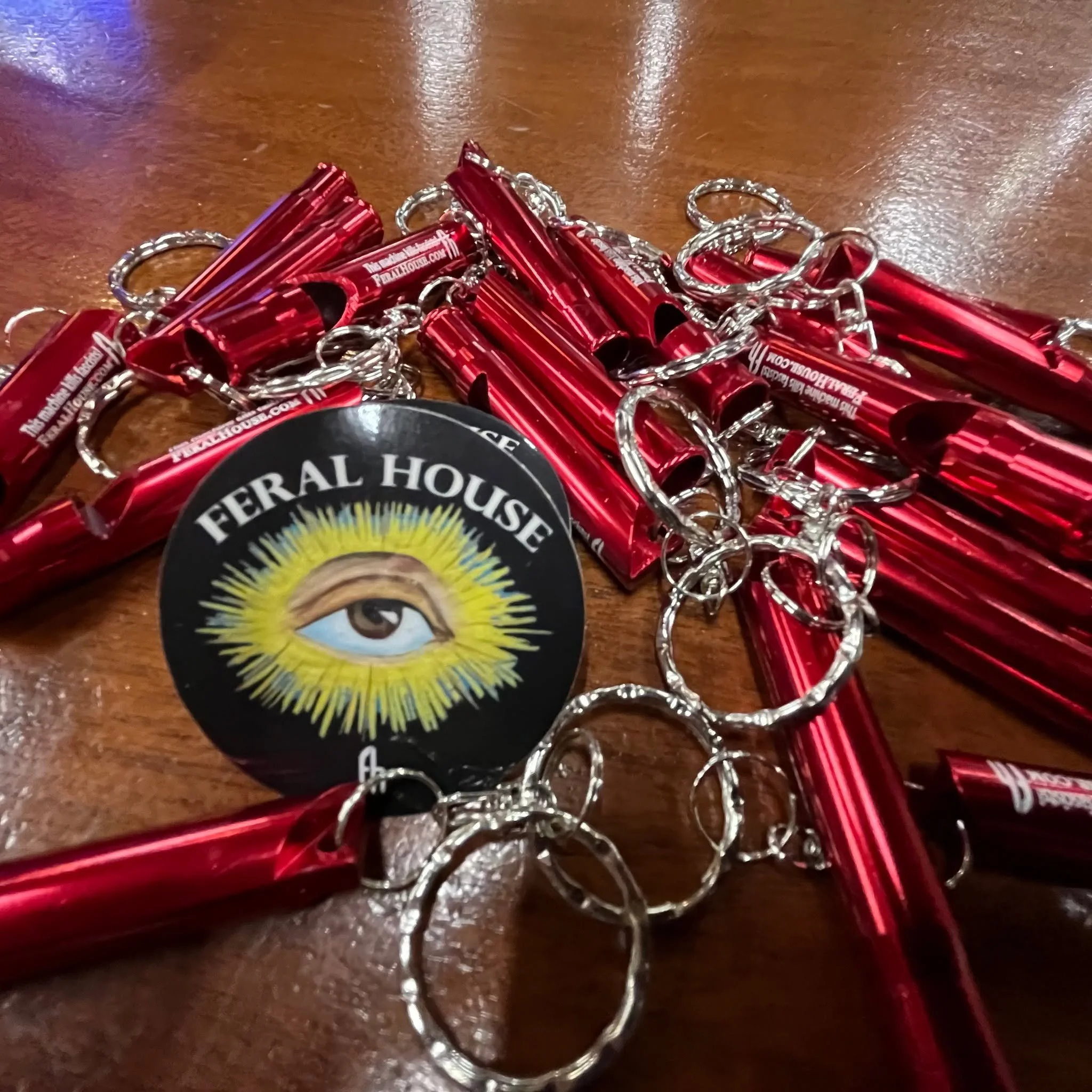 We're BACK OPEN today at 2pm!!! 

Come in and grab a pizza and some beer and say HI to Emily.

And, while you're here, grab yourself a beautiful and branded ANTI-ICE Whistle from our friends at @feral_house  They sent these along with some stickers f