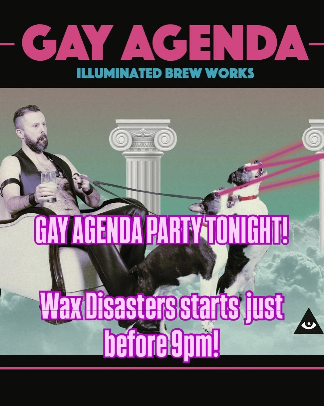 Time to execute operation #683 of the Gay Agenda: dance your asses off at IBW LODGE #1!!
Wax Disasters, America&rsquo;s favorite no genre all vinyl dance party, starts just before 9p. And we&rsquo;ve got enough Chinese made penis and vagina thingies 