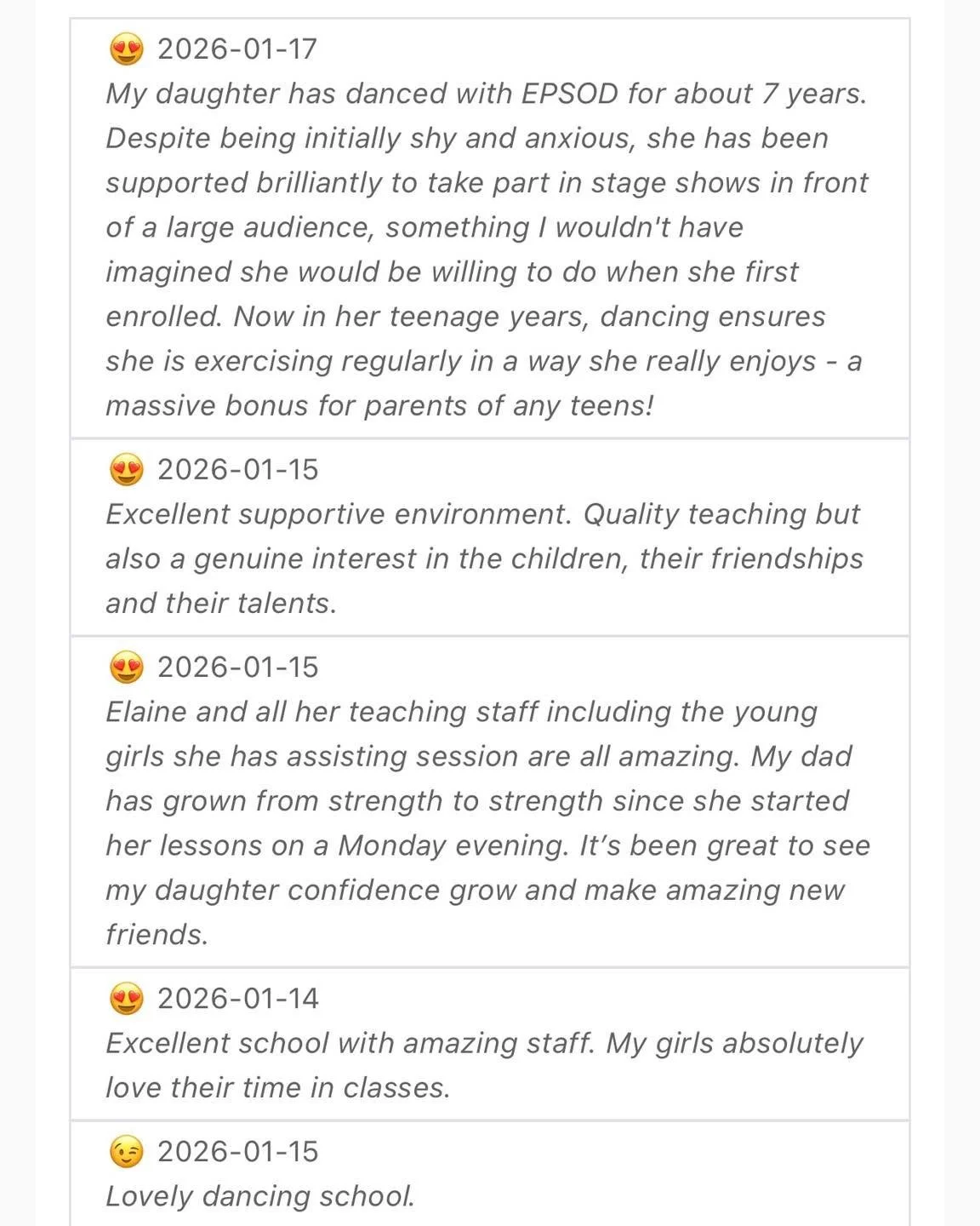 We&rsquo;ve had some lovely feedback recently and it&rsquo;s so lovely to hear we share the same values on what&rsquo;s important-self esteem, friendships and fitness while developing new skills. Thank you for taking the time to feed this back to us 