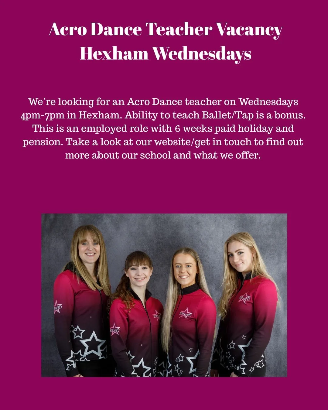 Message or email admin@elainepygall.co.uk for more details