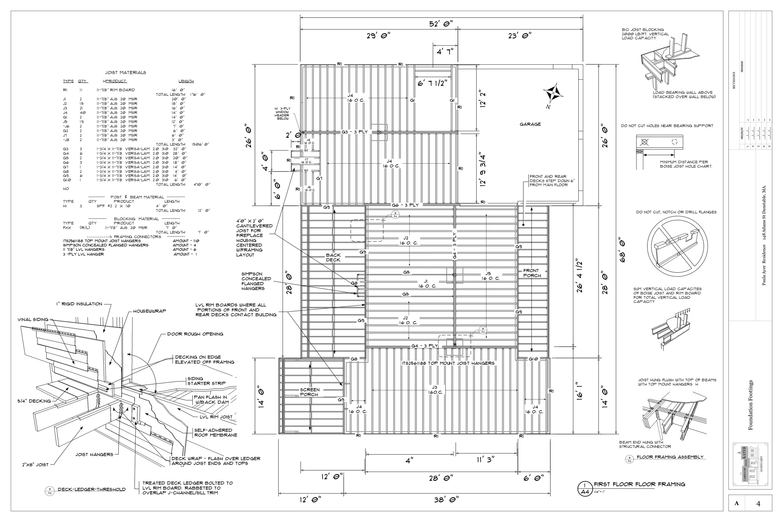  Floor framing plan 
