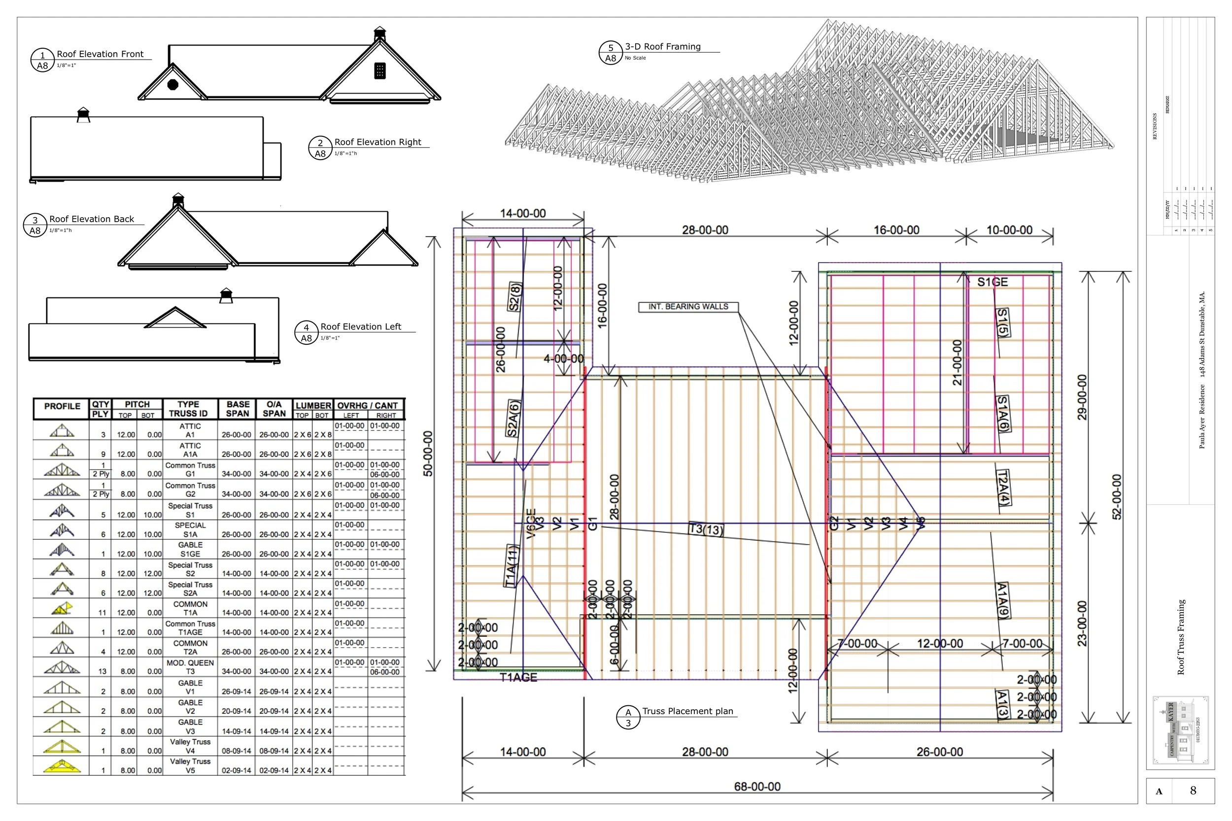  Roof framing plan 