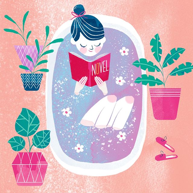 Warding off the Sunday Scaries like...🛁📚💜. Tag someone to remind them to take some "me time. #SelfCareSunday #SelfCare #SelfLove #Sundayscaries