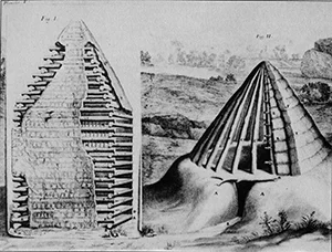 Figure 2. Primitive Huts (After Vitruvius). Claude Perrault. 1652