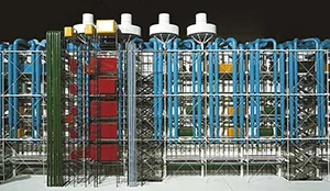 Figure 18. Pompidou Center: model showing the exposed services on the building’s facade