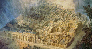 Figure 2. Gandy’s perspective of Soane’s scheme for the Bank of England
