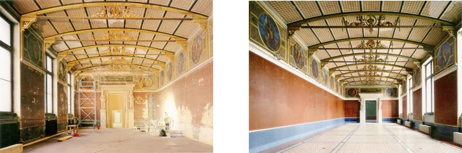 Figure 11. A gallery before and after the renovation
