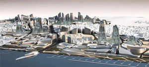 Figure 12 . Zaha Hadid Architects’ masterplan for the Kartal Pendik peninsula in Istanbul