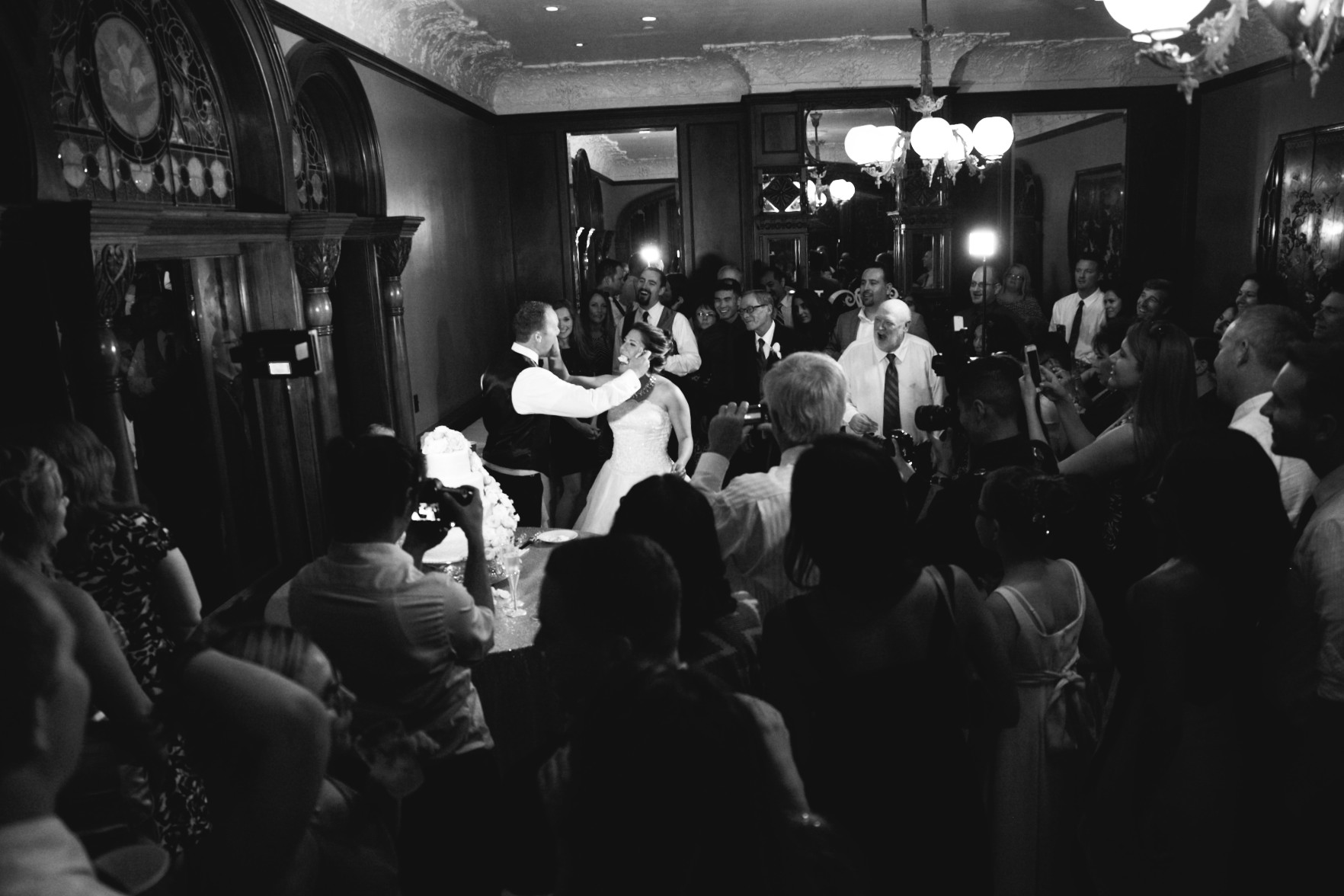 Thank you Jordan for this awesome shot of the Darleen and Andrew first time sharing a cake. 