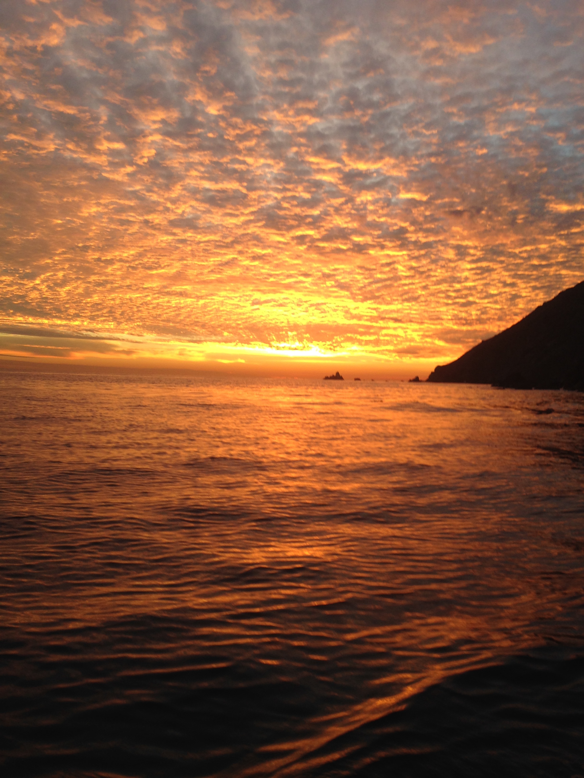 Sunset on the way to Seal Rocks near Avalon, Catalina Island