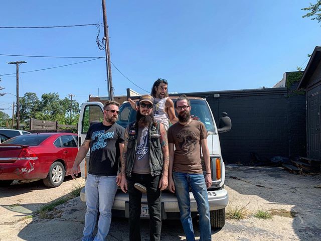 On our way to Babbitt, MN! Kansas City tonight! Can&rsquo;t wait for hotel cable! Wish ya luck, send us money!
📸 @alexisgabriele .
.
#dffe #hideyourfathers #album #dallasmusic #rockandroll #fenderamp #ludwigdrums #orangeamps #ampeg #letsgetangry #ne