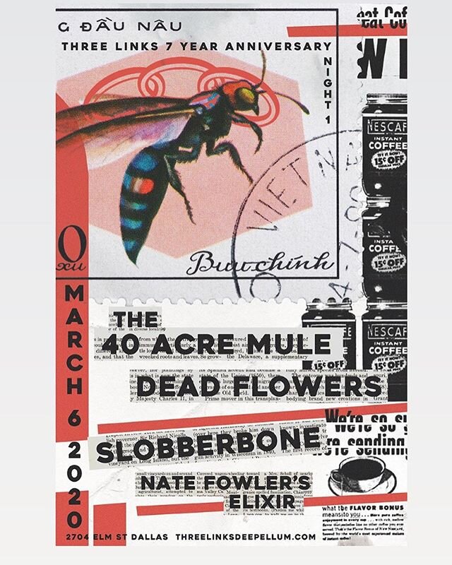 NEXT SHOW! This won&rsquo;t suck! Always love playing @threelinksdeepellum !!
🎨: @kaiabellanca_art .
.
.
#dffe #hideyourfathers #album #dallasmusic #rockandroll #letsgetangry #deadflowers #icecream