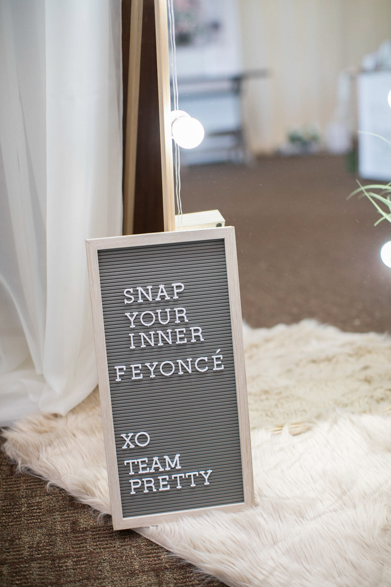 wedding quote on letter board