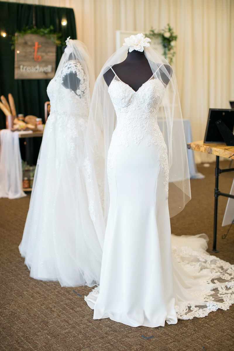 wedding gowns on display at first look autumn wedding show