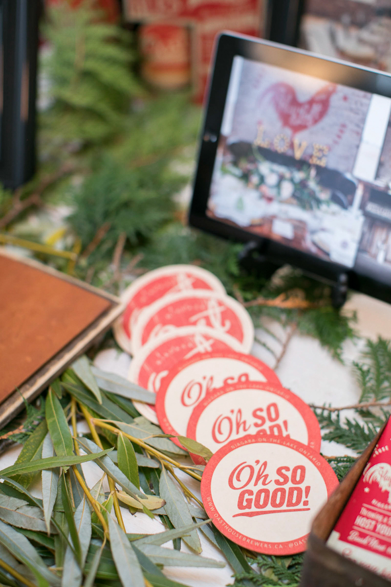 coasters for oast house wedding venue