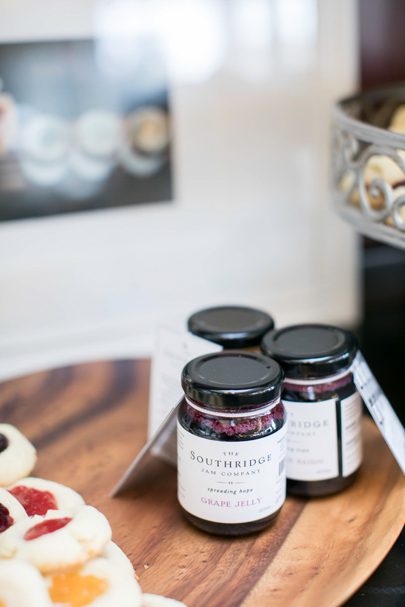 Southridge Jam display on wooden board