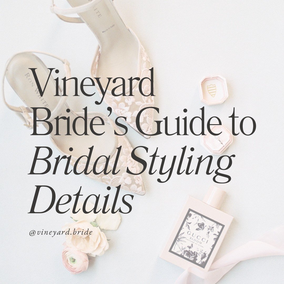 With endless inspiration at the fingertips of brides planning their big day, we wanted to break down some of the styles + trends we see most in our features here on Vineyard Bride. ⁠
⁠
Today, we&rsquo;re chatting about bridal details and how you can 