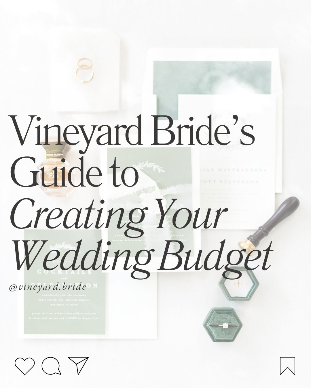 Your wedding budget sets the tone for your entire planning journey, and yes, it can feel a little overwhelming at first! We&rsquo;re breaking it down step by step in our latest Vineyard Bride Guide: how to determine your total spend, allocate by cate