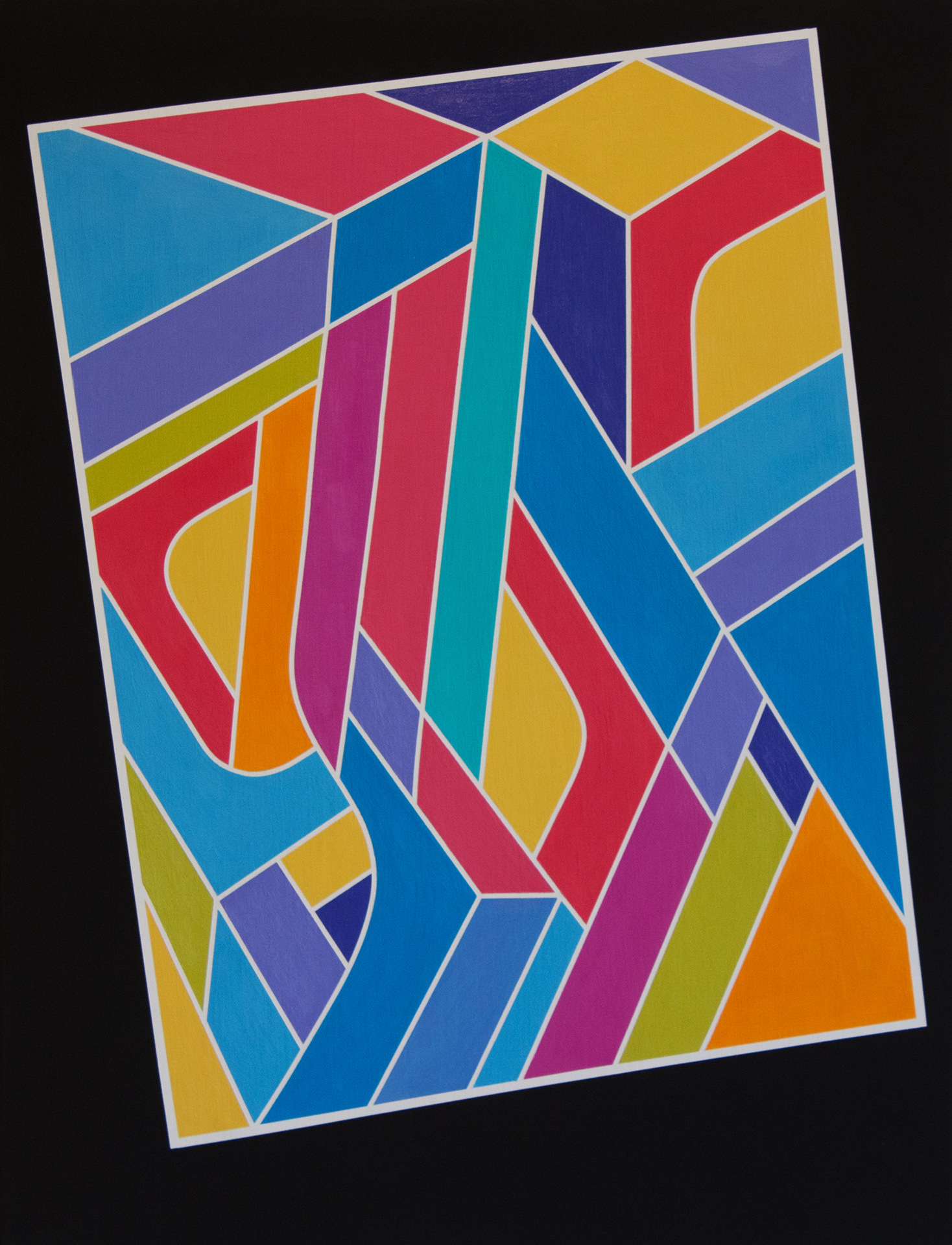 TWIST, ACRYLIC ON PANEL, 2014, 31" X 23.5"
