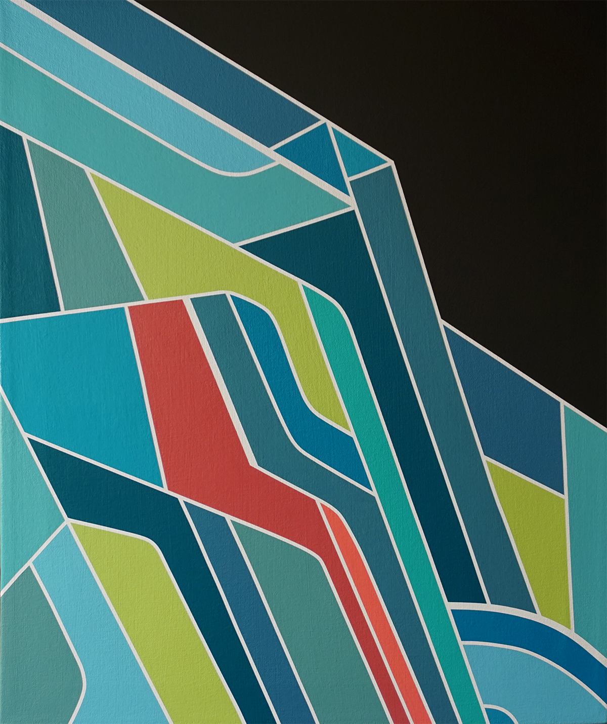 CONSTRUCT, ACRYLIC ON CANVAS, 2015, 24" X 20"