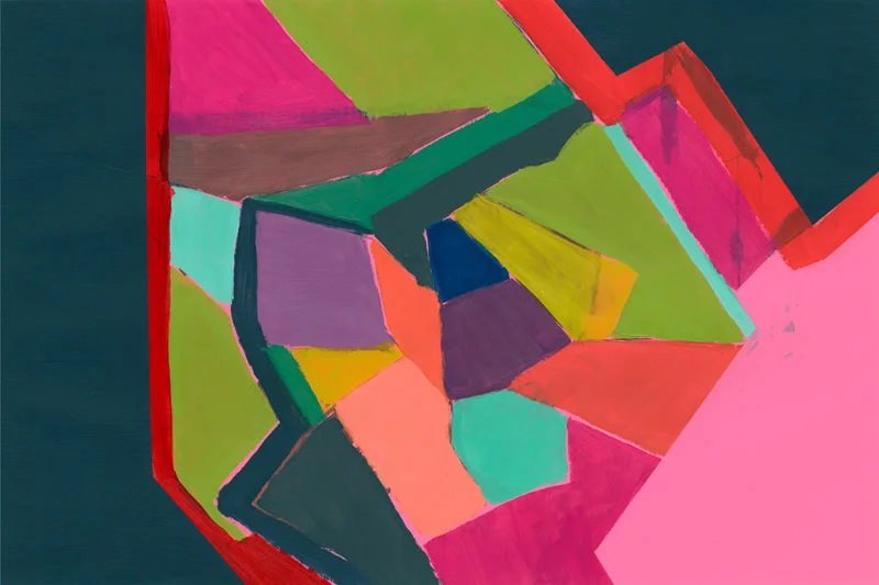 LOCUS, ACRYLIC ON PAPER, 14" X 20", 2015