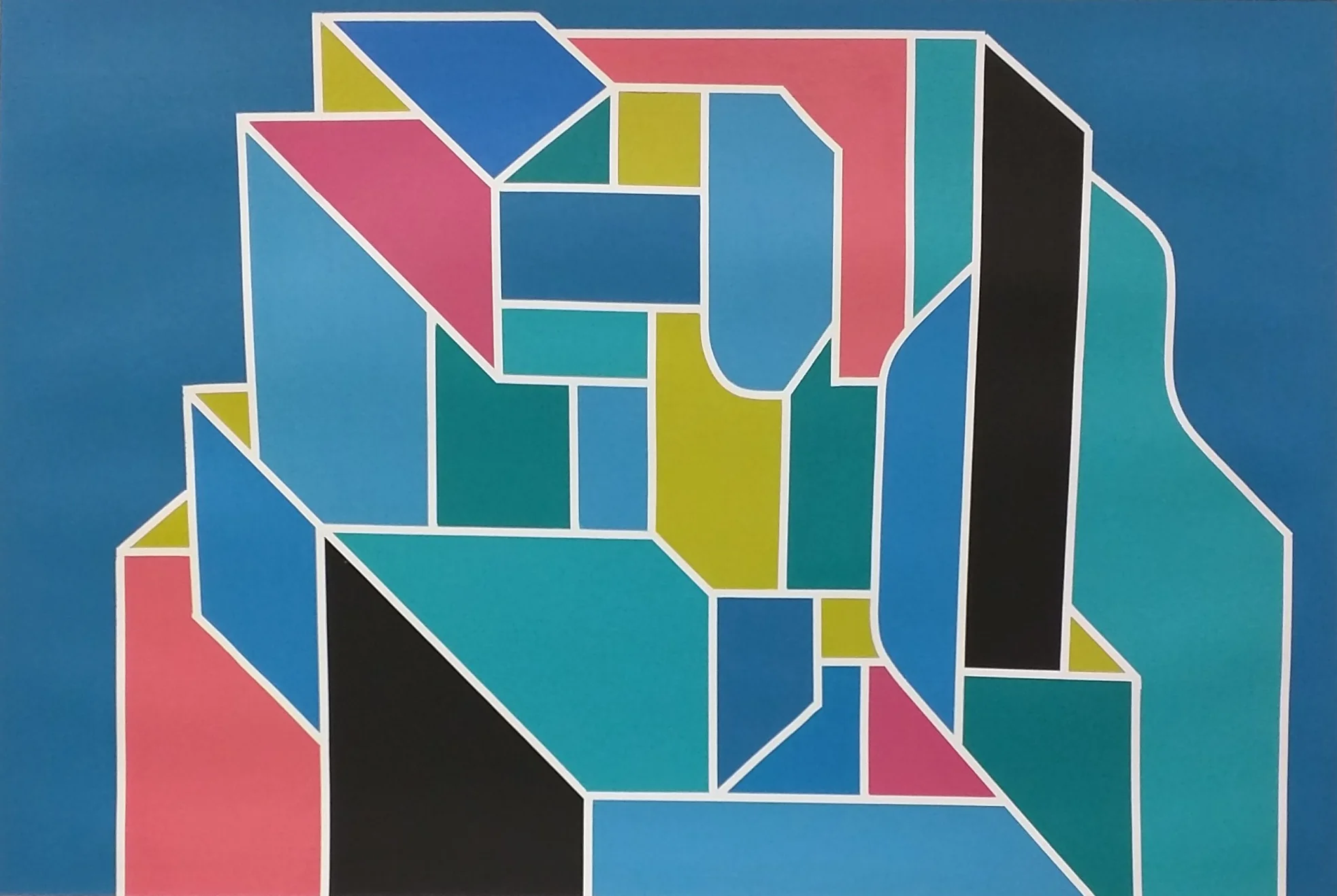 MANIFOLD, ACRYLIC ON PAPER, 14" X 20", 2015