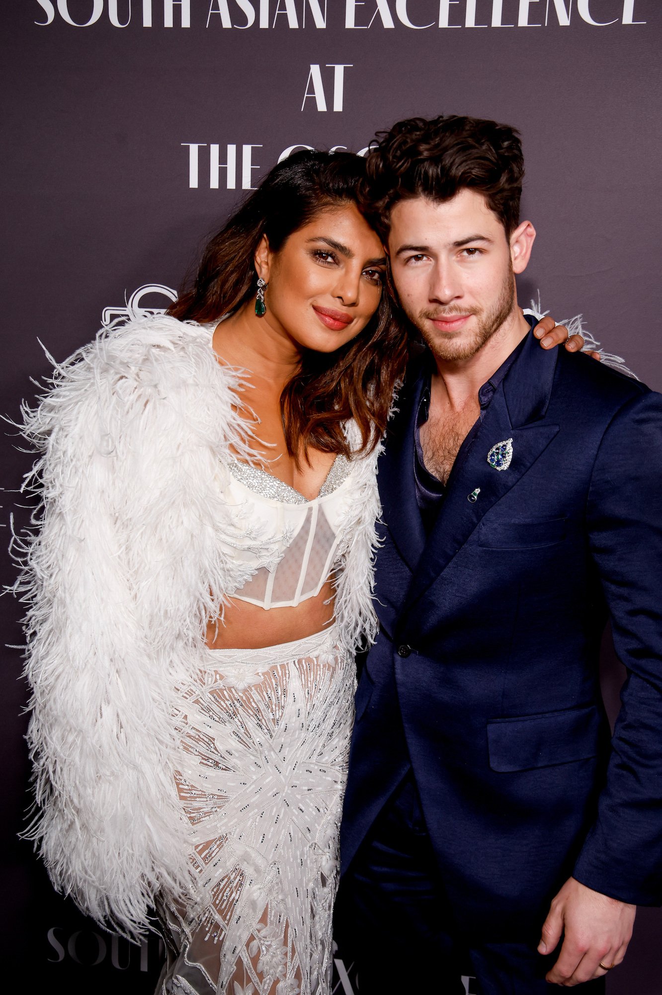  Priyanka Chopra Jonas and Nick Jonas at the South Asian Excellence at the Oscars held at the Paramount Studio Lot on March 9, 2023 in Los Angeles, California. 