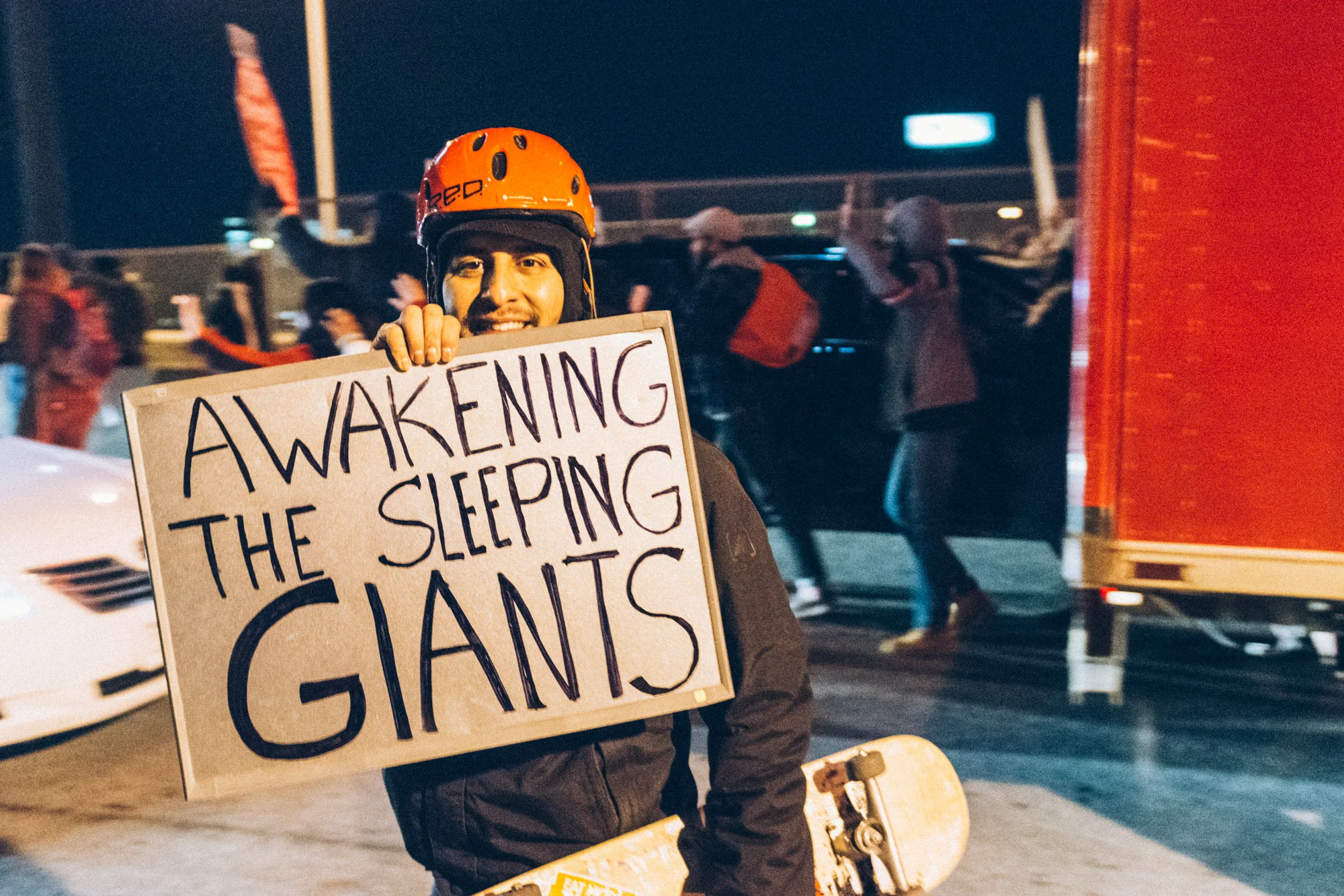 Despite getting stuck in traffic on the bridge, many of the drivers were high fiving protesters and honking there horns. Much friendlier than the openly hostile divers in Charlestown. 