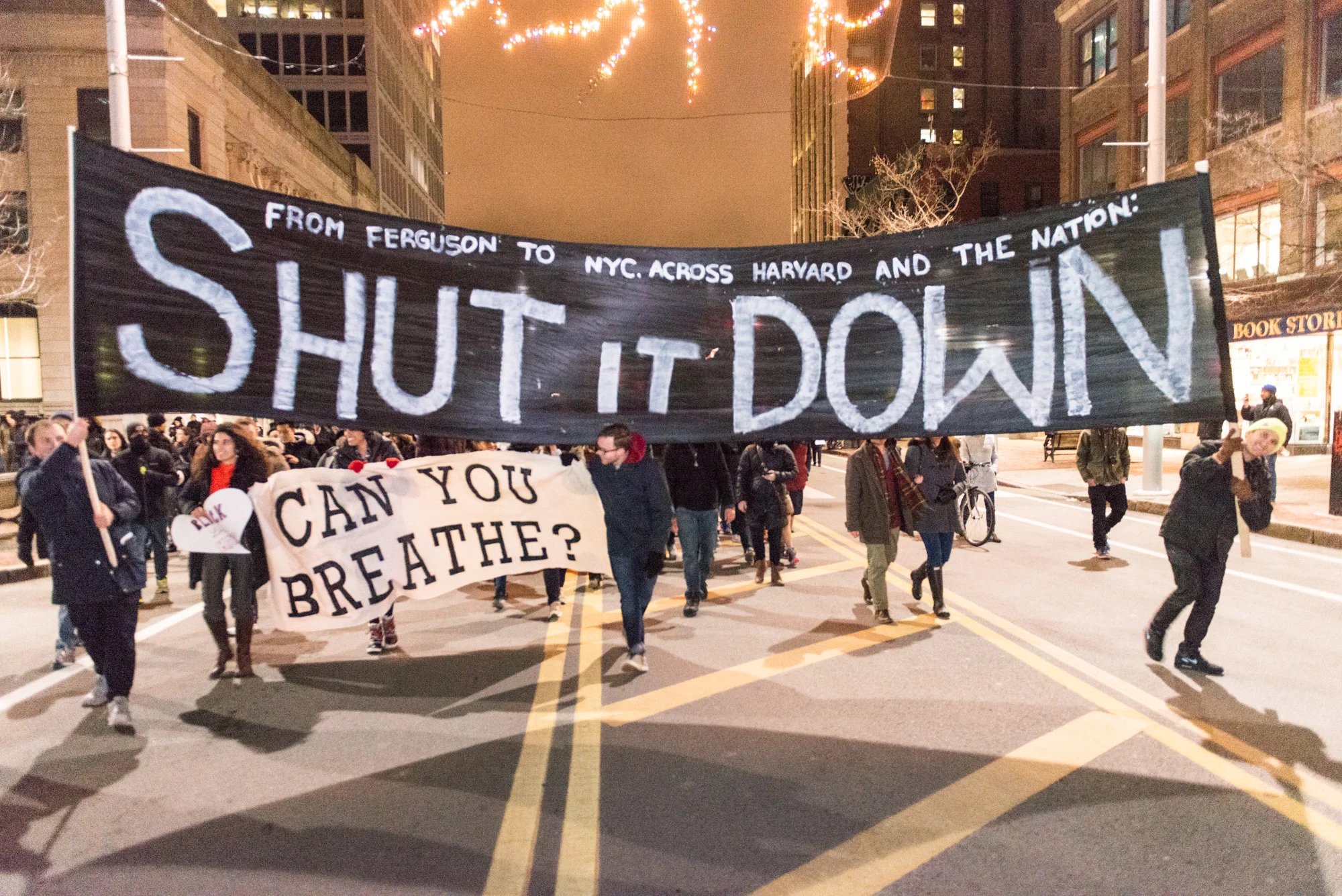 This banner was acting like a sail in the wind