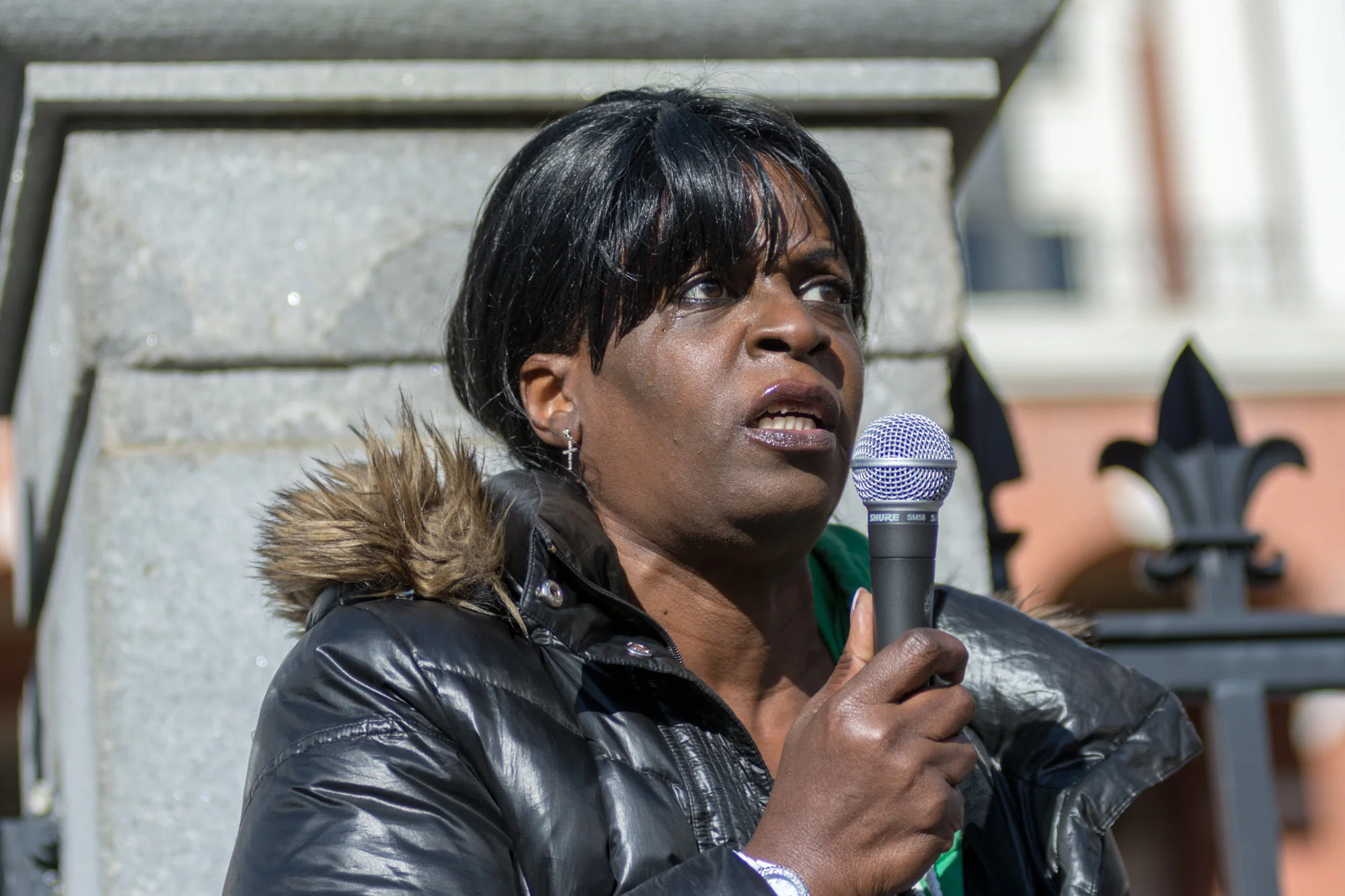One speaker gave an emotional recounting violence and lack of accountability
