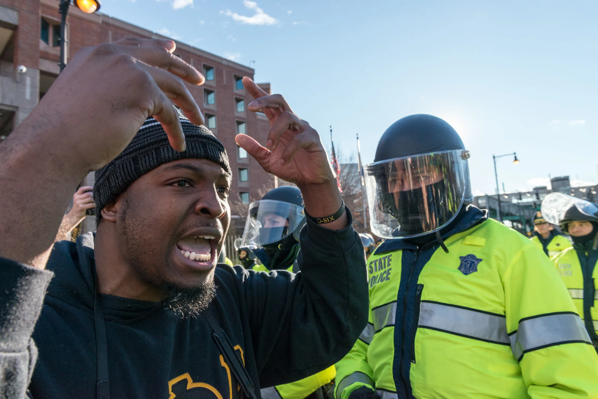 A man frustrated and angered by constant police harassment