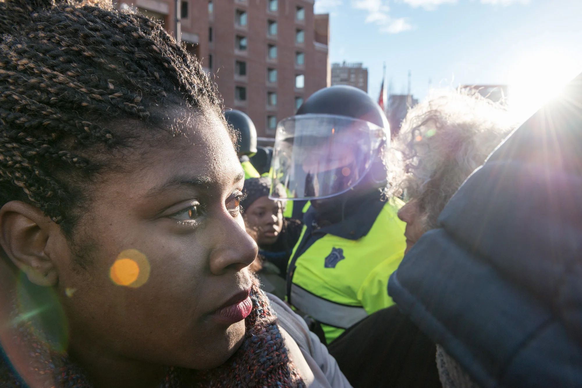 This woman was almost dragged by her neck by an officer trying to isolate and arrest her