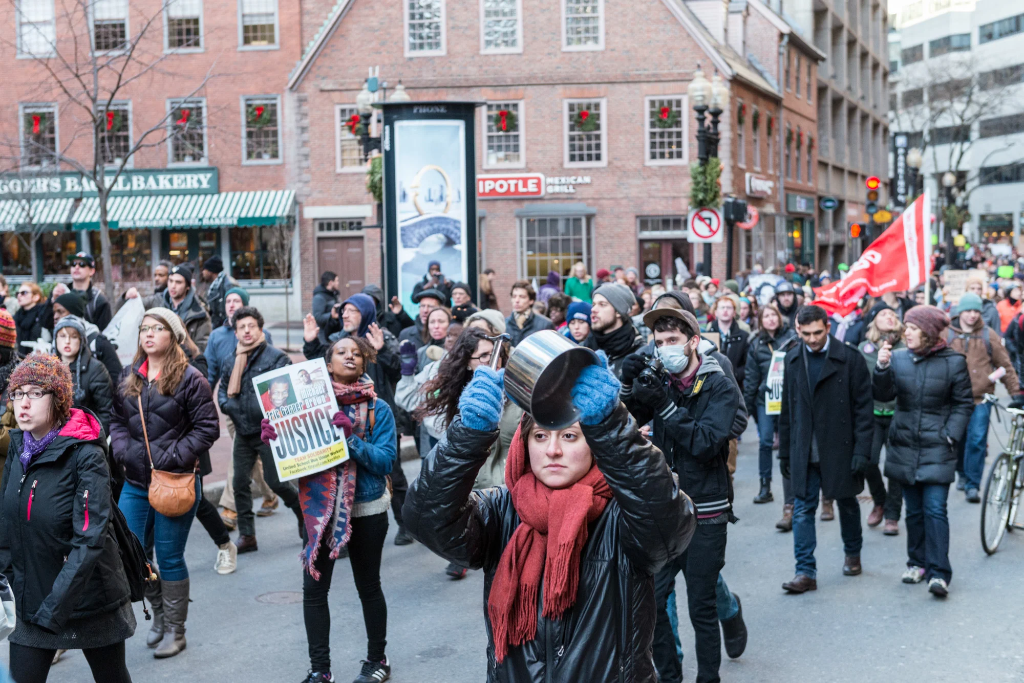 Marching through Downtown Crossing