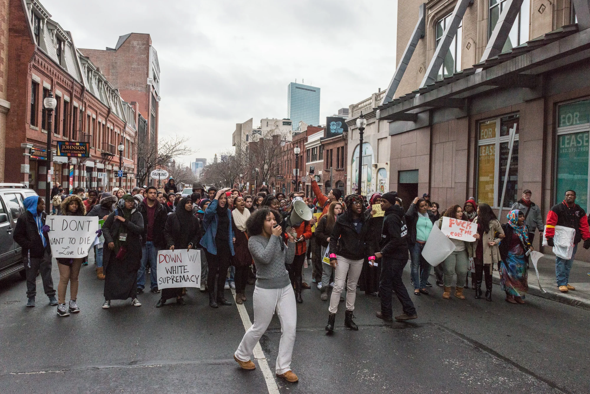 Newbury St. at the Massachusetts Ave. intersection