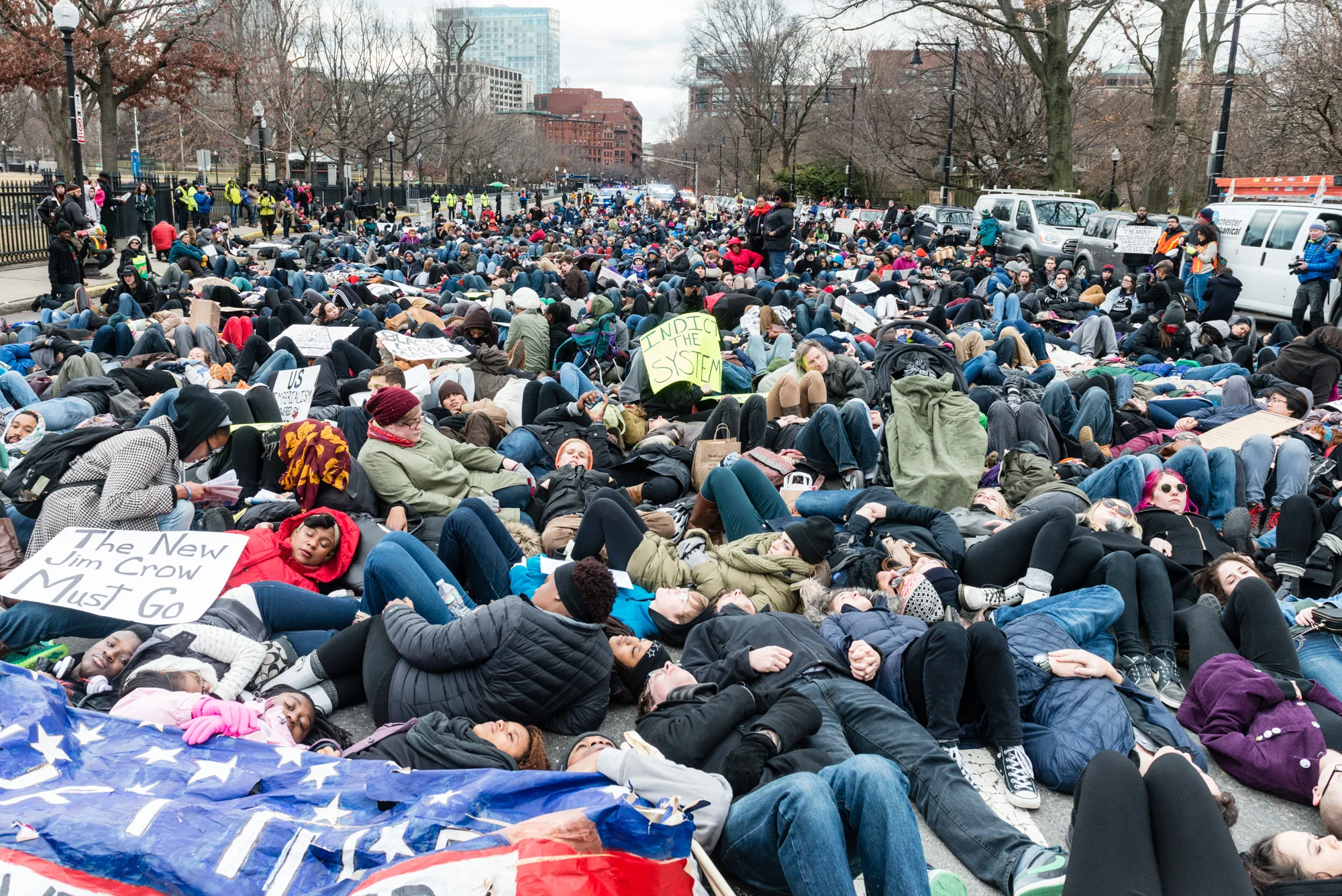 One of the few times during the march when I could get a good picture of the whole crowd