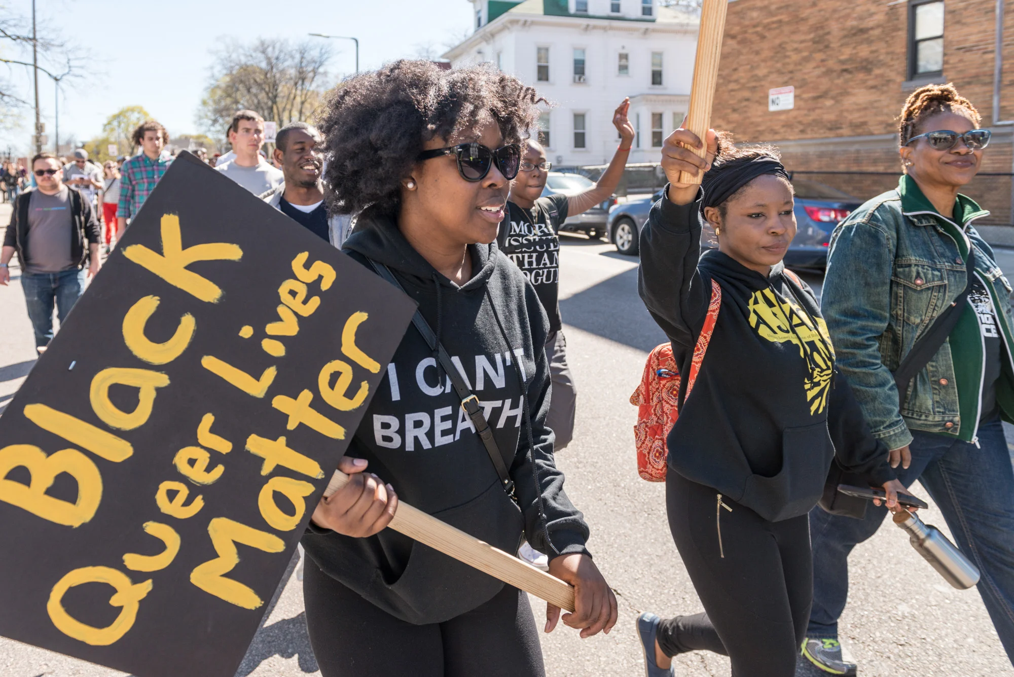 "Black Queer Lives Matter" sign