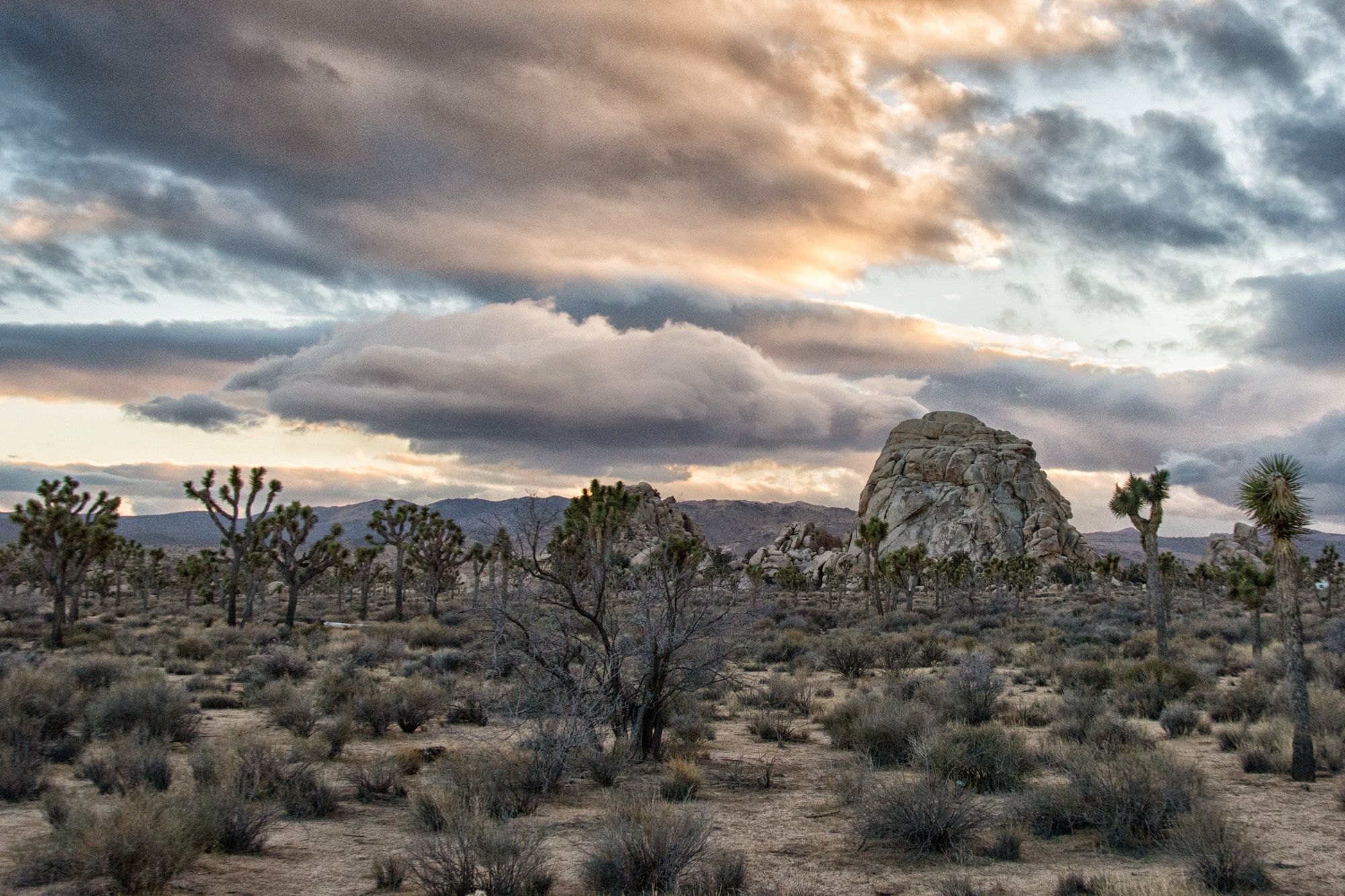 Sunset and Boulders