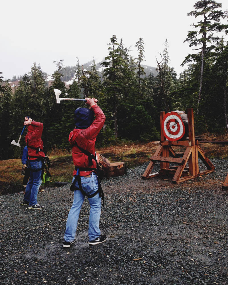 Axe Throwing in Alaska | MALLORIE OWENS