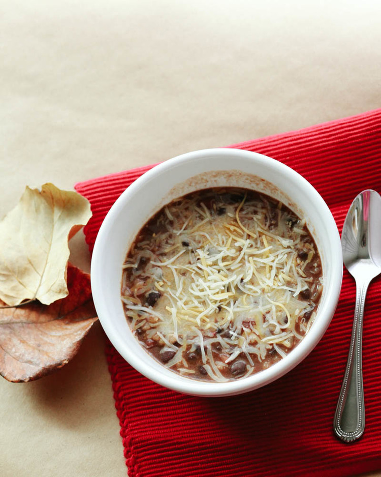 Black Bean and Rice Soup Recipe | MALLORIE OWENS