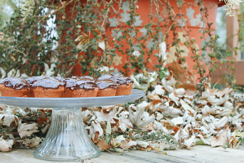 Pumpkin Muffins with Chocolate Peanut Butter Glaze Recipe | MALLORIE OWENS