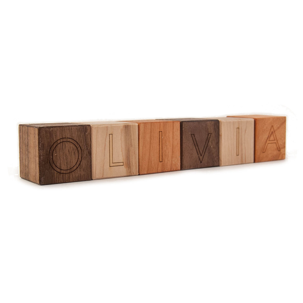 Personalized Name Block Wooden Toy by Little Sappling Toys | MALLORIE OWENS